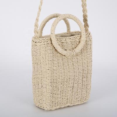 China Eco-Friendly Straw Shoulder Bag with Belt and Handle for sale