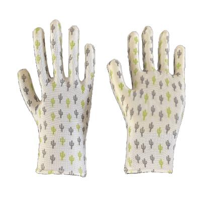 China Anti-cut Pattern Liner Nitrile Coated Gloves Garden Gloves for sale