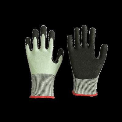 China Anti Nitrile Cut Sandy Coated Gloves Enhanced Level A3 18 Gauge Anti-Slip Between Thumb And Forefinger for sale