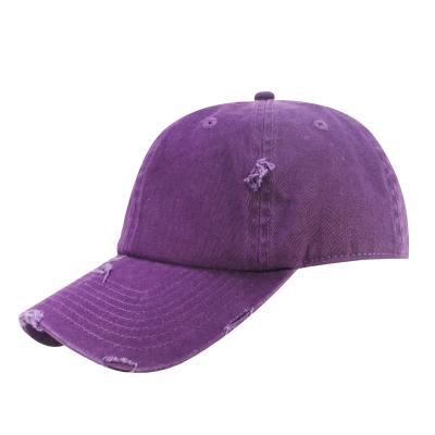 China JOINT Wholesale New Fashion Distressed Plain Custom Cotton Blank Baseball Cap With Worn Out Baseball Cap for sale