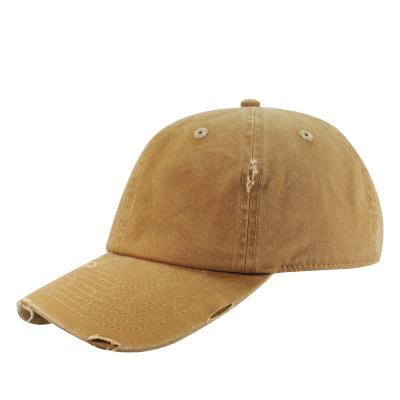 China JOINT Custom Made High Quality Vintage Baseball Cap Seal Blank Distressed 6 Panel New Baseball Cap for sale