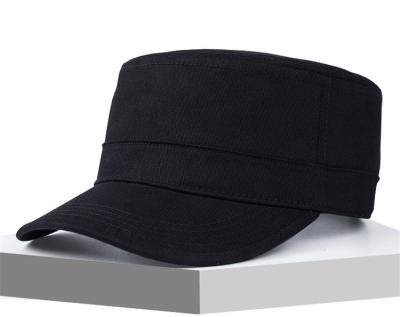 China Wholesale Fashion COMMON Women Cotton Hat Autumn Winter Solid Flat Top Military Hat for sale