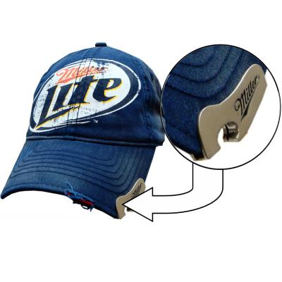 China Beer JOINT Custom High Quality Promotional Baseball Caps With Bottle Opener Hat for sale