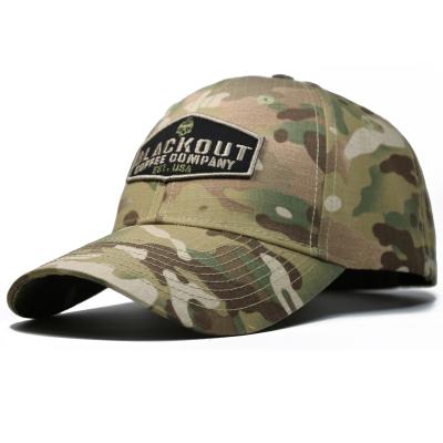 China Custom High Quality 100% Cotton Embroidery Camouflage Baseball Hat for sale