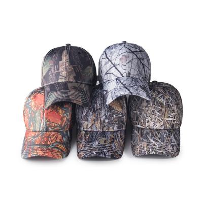 China Fashion JOINT Customized Leaf Camouflage Baseball Caps And Outdoor Realtree Men Camouflage Promotional Camouflage Hat for sale