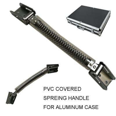 China Iron PVC Covered Spring Handle Flight Case Hardware Crate Pull Handle /Carry Road Case Aluminum Material for sale