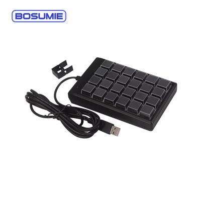 China BSM-KB24 Mini Customized Layout 6 4 Matrix Mechanical Numeric Keypad USB Mechanical Programmable Numeric Keypad for sale