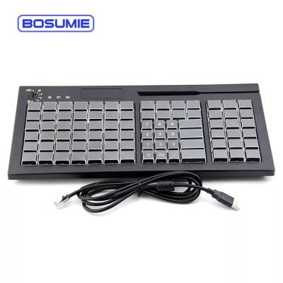 China Factory BSM-KB84 Hot Selling 84 Key POS System USB Programmable Keyboard Mechanical With Magnetic Card Reader for sale