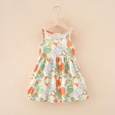 China Viable summer Korean version of the universal children's clothing of young and toddler children printed milk silk children's skirt line for sale