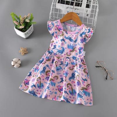 China New Anti-wrinkle Children's Dress Xia Manghua Cartoon Pattern Fashion Skirt 2023 Children's Princess Skirt Baby Children's Skirt for sale