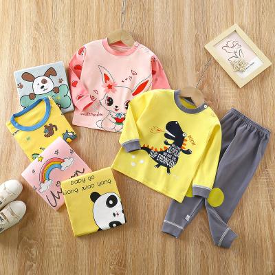 China Preppy style children's underwear set 2023 autumn and winter new cotton boys and girls autumn clothing baby boy home service for sale