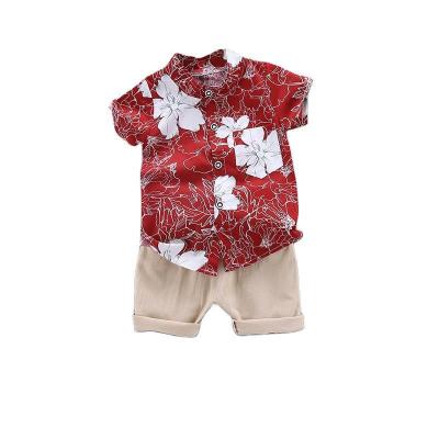 China ENGLAND NAME children's clothing Korean version of the 2022 new summer children's clothing set Sui short-sleeved baby boy baby children's shirt for sale