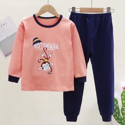 China Pure cotton boys and girls girls suit casual children's underwear autumn pants middle school two-piece children 0-10 years oldclothes for sale