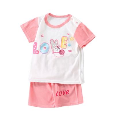 China New summer casual children's set half - sleeved children's T-shirt sports home service manufacturer direct selling one generation for sale