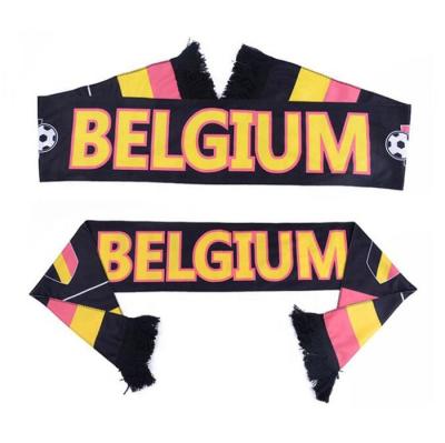 China WK2022 Belgium Long Defender Artificial Wool German Scarf Fleece Scarf for sale