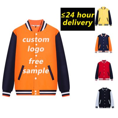 China OEM Custom Womens Anti-Wrinkle Logo Men Genuine Leather Wool Sheath Satin Kids Long Sleeve Letterman College Baseball Jacket for sale