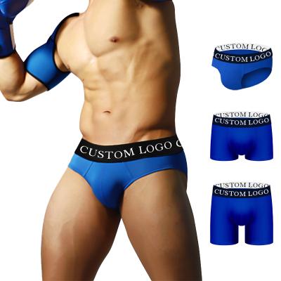 China Custom Knitted Cotton Antibacterial Seamless Blank Pouch Private Label Cuecas Low Waist Boxers Shorts Mens Boxer Briefs Underwear Wholesale for sale