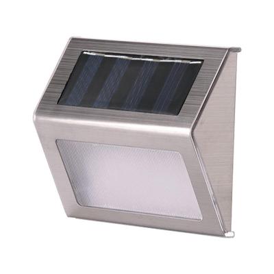 China Waterproof Garden 3LED Stainless Steel Stair Fence Solar Lamp Step Light Solar Wall Light for sale