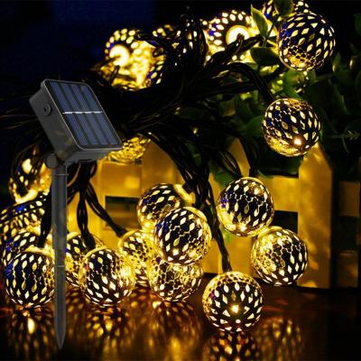 China Holiday/Party/Wedding /outdoor Decoration 20 Led Fairy Lights Morocco Outdoor Waterproof Ball Solar String Light For Christmas Garden Wedding Party Decoration for sale