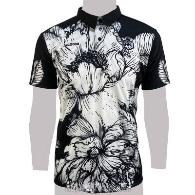 China Wholesale OEM Service Antibacterial Quick Dry Custom Printed Polo Shirt Design Polyester Sublimation Printing Short Sleeve Men Golf Polo T Shirt for sale