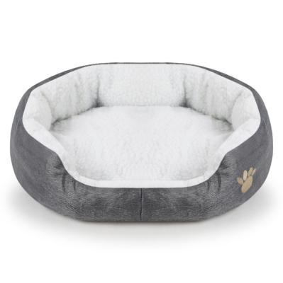 China Sustainable Factory Wholesale Warm Plush Pet Cushion Dogs And Cats Soft Pet Bed for sale