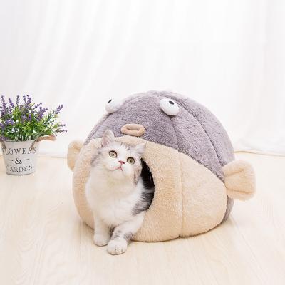 China Hand Wash Wholesale Cute Pufferfish Trained Cat And Dog Cat House for sale