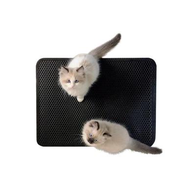 China Waterproof Dog Cat Double Layer Litter Mat With Waterproof Bottom Layer Easy Cleaning Protect Floor Cat Bed Cat Mat for sale