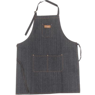 China High Quality Washable Denim Apron Hair Salon Hairdresser Barber Removeable Apron for sale