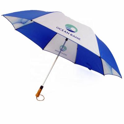 China Minimalist Wooden Handle Folding Umbrella for sale