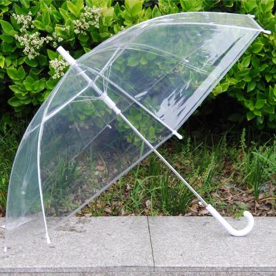 China Minimalist Custom Printing Transparent PVC Umbrella For Kid And Adult for sale