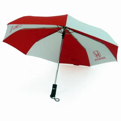 China Minimalist Company in China Shopping Happy Fashion 23 Inch Custom Print 2 Tone Automatic Open Foldable Rain Umbrella for sale