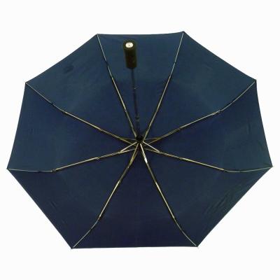 China Minimalist Man 3 Section Fold Pretty Narrow Open Automatic Windproof Umbrella Waterproof With Shoulder Bag for sale