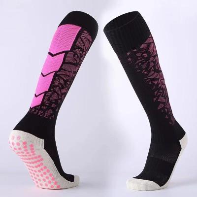 China Breathable Cheap Crew Socks Anti-Slip White Sport Soccer Socks Custom Football Socks In Stock for sale