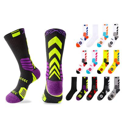 China Breathable NO MOQ Basketball Socks Bulk Custom Cushion Elite Crew Logo Sports Socks Thick Vintage for sale