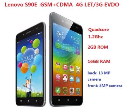 China wholesale original 3G dual standby dual sim CDMA 2000 Lenovo S90E GSM+CDMA 3G EVDO 4G LTE Android smart phone for sale