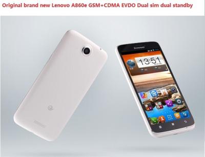 China wholesale original brand new 3G dual dual sim smart phone backup quadcore CDMA 2000 Lenovo A860E GSM+CDMA EVDO 3G Android for sale