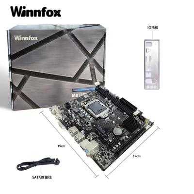 China Winnfox h61 desktop motherboard with socket 1155 usb ddr3 2.0 support H61 Intel i3 i5 i7Processors for sale