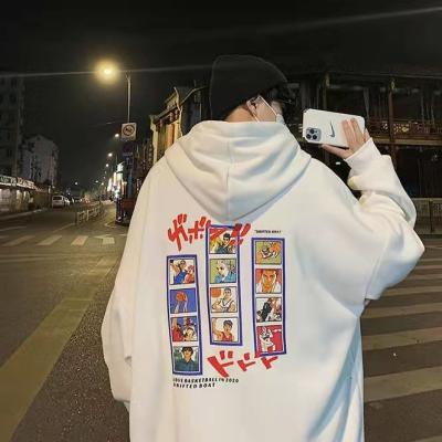 China Anti-wrinkle Hoodie Men Plus Fleece 2021 New Fashion Autumn Print Coat Couple Brand Ins Couples Gear Winter Hoodie Tops for sale