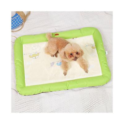 China Factory Directly Durable Rectangle Pet Silk Cooling Mat Nest Washable Ultra Soft Ice for sale