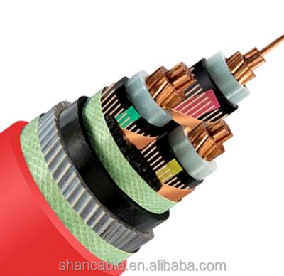 China Underground Medium Voltage 33kV Steel Wire Armored Power Cable 3 Phase Copper Wire Screen XLPE Power Cable for sale