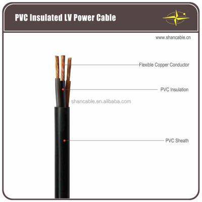 China Power Plant Copper Conductor PVC Insulated Electrical Cable 3x1mm2 for sale