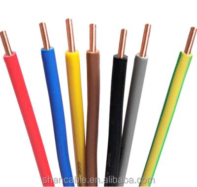 China PVC Construction Insulation Non Sheath House Ground Cable Electrical Wire With Copper Conductor H07V-U H07V-R 10mm 16mm2 for sale