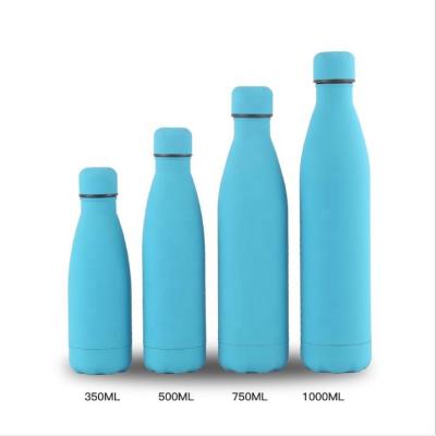 China 350ml 500ml 750ml 1L Viable Rubber Base Liner With Lid Multi Colored Insulated Stainless Steel Double Walled Vacuum Flask for sale