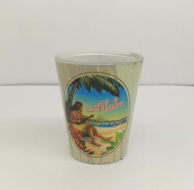 China Viable 3oz Shot Glass With Custom Logo Printing / Souvenir Glass Mug for sale