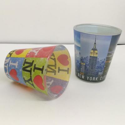 China Promotion OEM viable good quality shot glass, printing shot glass, souvenir shot glass for sale