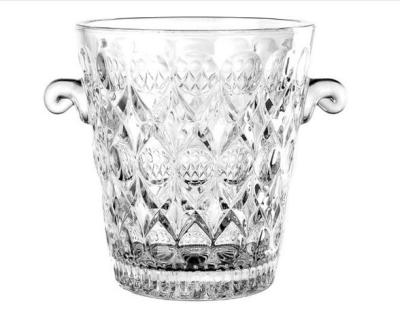 China 1.2L Viable Headroom Crystal Glass Ice Bucket for sale