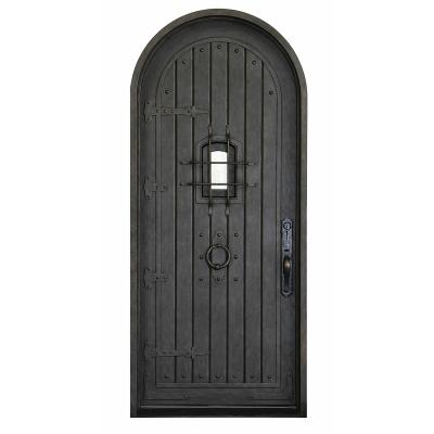 China Sensitive Wrought Iron Front Entri Door High Security Appearance Reasonable Prices for sale