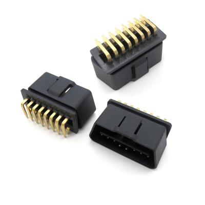 China Wholesale Automotive vehicle obd2 vehicle SAE j1962 obdii plug 12v 24v 16 pin PCB obd 2 male electrical connector for sale