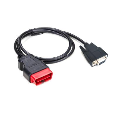 China PA66 Or According Order OBD 16 Pin Male Connector To D Sub 9 Pin Female Connector OBD Diagnostic Adapter Cable for sale