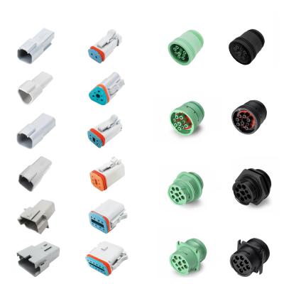 China Automotive Truck 12v 24v DT Series 5 6 9 Pin Adapter Wiring Kit German Male Female Electrical Connector for sale